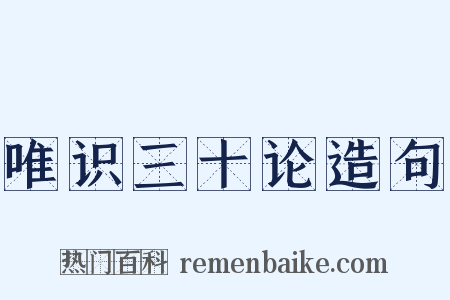 唯识三十论造句是什么意思的图片